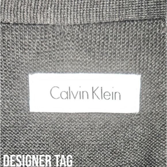 CALVIN KLEIN Women's New Short Sleeve Wool Pullover Midi dress.S/M - Picture 9 of 11